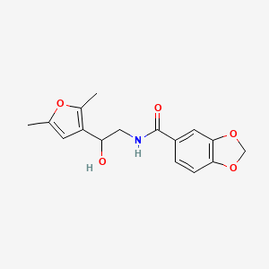 molecular formula C16H17NO5 B2867602 N-(2-(2,5-dimethylfuran-3-yl)-2-hydroxyethyl)benzo[d][1,3]dioxole-5-carboxamide CAS No. 2309773-76-8