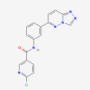molecular formula C17H11ClN6O B2867603 N-(3-([1,2,4]triazolo[4,3-b]pyridazin-6-yl)phenyl)-6-chloronicotinamide CAS No. 891114-30-0