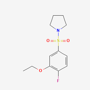molecular formula C12H16FNO3S B2867631 1-(3-Ethoxy-4-fluorophenyl)sulfonylpyrrolidine CAS No. 714211-11-7