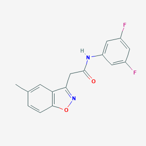 molecular formula C16H12F2N2O2 B286767 N-(3,5-difluorophenyl)-2-(5-methyl-1,2-benzoxazol-3-yl)acetamide 