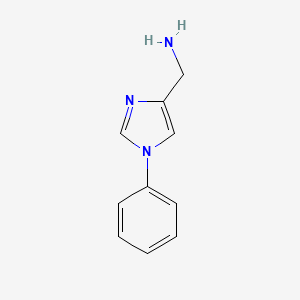 molecular formula C10H11N3 B2867686 (1-Phenyl-1H-imidazol-4-yl)methanamine CAS No. 1368659-07-7