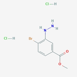 molecular formula C8H11BrCl2N2O2 B2867694 Methyl 4-bromo-3-hydrazinylbenzoate dihydrochloride CAS No. 1909317-33-4