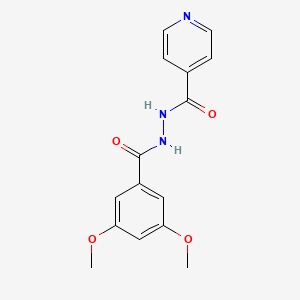 molecular formula C15H15N3O4 B2867701 N'-(3,5-dimethoxybenzoyl)pyridine-4-carbohydrazide CAS No. 300815-88-7
