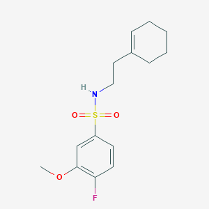 molecular formula C15H20FNO3S B2867706 N-(2-(cyclohex-1-en-1-yl)ethyl)-4-fluoro-3-methoxybenzenesulfonamide CAS No. 898644-77-4