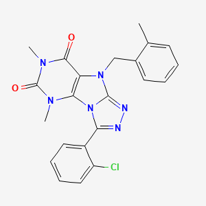 8-(2-Chlorophenyl)-1,3-dimethyl-5-[(2-methylphenyl)methyl]purino[8,9-c][1,2,4]triazole-2,4-dione