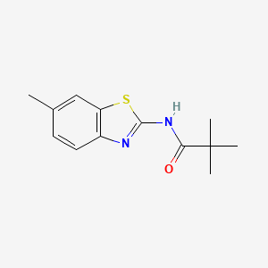 2,2-dimethyl-N-(6-methyl-1,3-benzothiazol-2-yl)propanamide