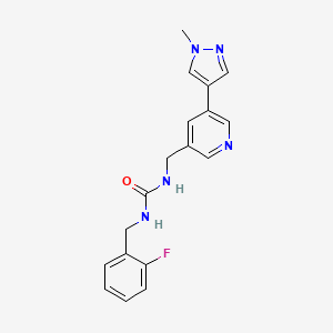1-(2-fluorobenzyl)-3-((5-(1-methyl-1H-pyrazol-4-yl)pyridin-3-yl)methyl)urea
