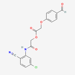 [2-(5-Chloro-2-cyanoanilino)-2-oxoethyl] 2-(4-formylphenoxy)acetate