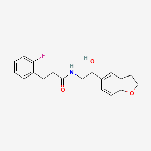 molecular formula C19H20FNO3 B2867741 N-[2-(2,3-dihydro-1-benzofuran-5-yl)-2-hydroxyethyl]-3-(2-fluorophenyl)propanamide CAS No. 1790199-32-4