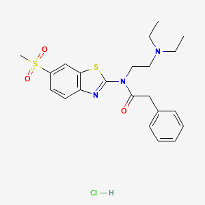 N-(2-(diethylamino)ethyl)-N-(6-(methylsulfonyl)benzo[d]thiazol-2-yl)-2-phenylacetamide hydrochloride