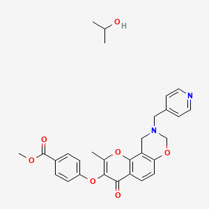 methyl 4-({2-methyl-4-oxo-9-[(pyridin-4-yl)methyl]-4H,8H,9H,10H-chromeno[8,7-e][1,3]oxazin-3-yl}oxy)benzoate; propan-2-ol