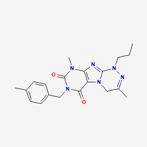 3,9-dimethyl-7-[(4-methylphenyl)methyl]-1-propyl-1H,4H,6H,7H,8H,9H-[1,2,4]triazino[4,3-g]purine-6,8-dione