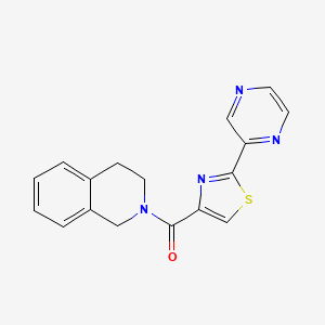 (3,4-dihydroisoquinolin-2(1H)-yl)(2-(pyrazin-2-yl)thiazol-4-yl)methanone