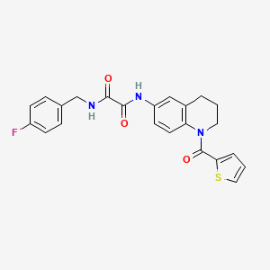 N1-(4-fluorobenzyl)-N2-(1-(thiophene-2-carbonyl)-1,2,3,4-tetrahydroquinolin-6-yl)oxalamide