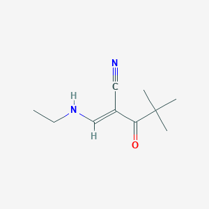 (2E)-2-(ethylaminomethylidene)-4,4-dimethyl-3-oxopentanenitrile