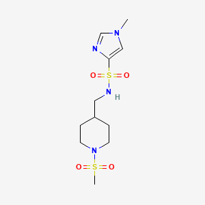 1-methyl-N-((1-(methylsulfonyl)piperidin-4-yl)methyl)-1H-imidazole-4-sulfonamide