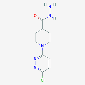 molecular formula C10H14ClN5O B2867794 1-(6-Chloro-3-pyridazinyl)-4-piperidinecarbohydrazide CAS No. 338413-80-2