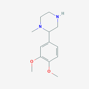 molecular formula C13H20N2O2 B2867796 2-(3,4-Dimethoxyphenyl)-1-methylpiperazine CAS No. 1018646-11-1