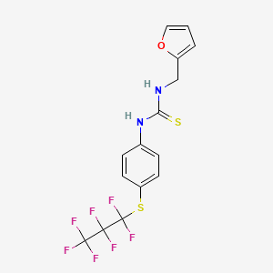 1-(Furan-2-ylmethyl)-3-(4-((perfluoropropyl)thio)phenyl)thiourea