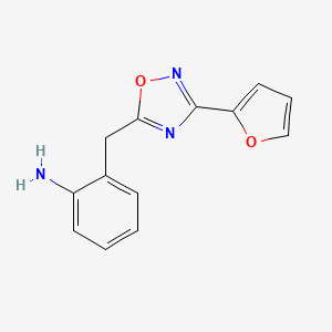 molecular formula C13H11N3O2 B2867805 2-((3-(Furan-2-yl)-1,2,4-oxadiazol-5-yl)methyl)aniline CAS No. 1272150-49-8