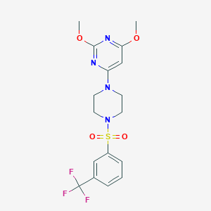 2,4-Dimethoxy-6-(4-((3-(trifluoromethyl)phenyl)sulfonyl)piperazin-1-yl)pyrimidine