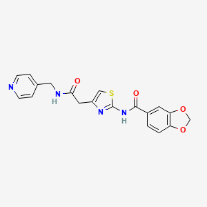 N-(4-(2-oxo-2-((pyridin-4-ylmethyl)amino)ethyl)thiazol-2-yl)benzo[d][1,3]dioxole-5-carboxamide