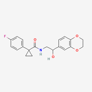 molecular formula C20H20FNO4 B2867830 N-[2-(2,3-dihydro-1,4-benzodioxin-6-yl)-2-hydroxyethyl]-1-(4-fluorophenyl)cyclopropane-1-carboxamide CAS No. 2034243-11-1