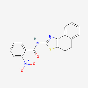 molecular formula C18H13N3O3S B2867858 N-(4,5-dihydronaphtho[1,2-d]thiazol-2-yl)-2-nitrobenzamide CAS No. 378200-05-6