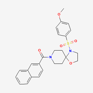 molecular formula C25H26N2O5S B2867945 4-(4-methoxybenzenesulfonyl)-8-(naphthalene-2-carbonyl)-1-oxa-4,8-diazaspiro[4.5]decane CAS No. 903303-74-2