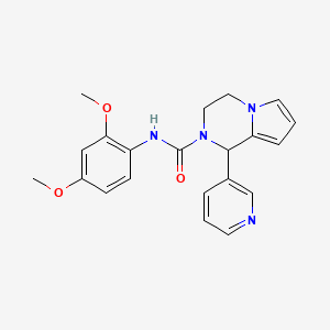 molecular formula C21H22N4O3 B2867965 N-(2,4-dimethoxyphenyl)-1-(pyridin-3-yl)-3,4-dihydropyrrolo[1,2-a]pyrazine-2(1H)-carboxamide CAS No. 899961-32-1