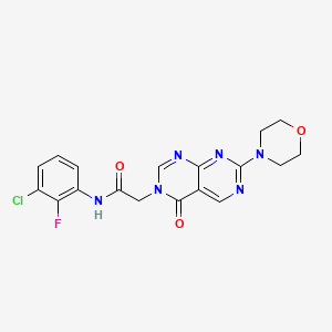 molecular formula C18H16ClFN6O3 B2867976 N-(3-chloro-2-fluorophenyl)-2-(7-morpholino-4-oxopyrimido[4,5-d]pyrimidin-3(4H)-yl)acetamide CAS No. 1286726-03-1