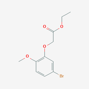 molecular formula C11H13BrO4 B2868093 Ethyl 2-(3-bromo-6-methoxy-phenoxy)acetate CAS No. 861063-42-5