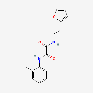 molecular formula C15H16N2O3 B2868125 N1-(2-(furan-2-yl)ethyl)-N2-(o-tolyl)oxalamide CAS No. 898375-93-4