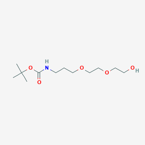molecular formula C12H25NO5 B2868218 tert-butyl N-{3-[2-(2-hydroxyethoxy)ethoxy]propyl}carbamate CAS No. 801239-88-3