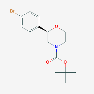 molecular formula C15H20BrNO3 B2868227 tert-butyl (2R)-2-(4-bromophenyl)morpholine-4-carboxylate CAS No. 1312566-00-9
