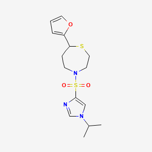 7-(furan-2-yl)-4-((1-isopropyl-1H-imidazol-4-yl)sulfonyl)-1,4-thiazepane