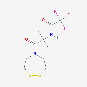 N-[1-(1,2,5-Dithiazepan-5-yl)-2-methyl-1-oxopropan-2-yl]-2,2,2-trifluoroacetamide