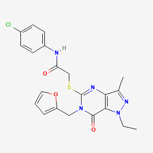 N-(4-chlorophenyl)-2-((1-ethyl-6-(furan-2-ylmethyl)-3-methyl-7-oxo-6,7-dihydro-1H-pyrazolo[4,3-d]pyrimidin-5-yl)thio)acetamide