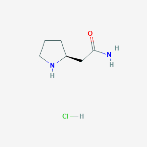 2-[(2S)-Pyrrolidin-2-yl]acetamide;hydrochloride