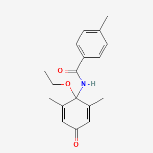 molecular formula C18H21NO3 B2868301 N-(1-ethoxy-2,6-dimethyl-4-oxocyclohexa-2,5-dien-1-yl)-4-methylbenzamide CAS No. 446269-13-2
