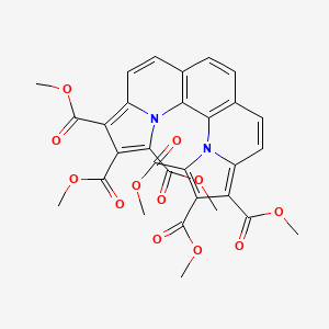 molecular formula C30H24N2O12 B2868358 hexamethyl 3,20-diazapentacyclo[11.7.0.02,10.03,7.016,20]icosa-1(13),2(10),4,6,8,11,14,16,18-nonaene-4,5,6,17,18,19-hexacarboxylate CAS No. 194552-21-1
