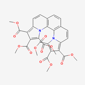 molecular formula C30H24N2O12 B2868358 Hexamethyl dipyrrolo[1,2-a:2,1-k][1,10]phenanthroline-7,8,9,12,13,14-hexacarboxylate CAS No. 194552-21-1