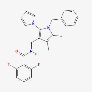 molecular formula C25H23F2N3O B2868378 N-({1'-benzyl-4',5'-dimethyl-1'H-[1,2'-bipyrrole]-3'-yl}methyl)-2,6-difluorobenzamide CAS No. 478077-09-7