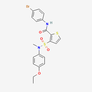 molecular formula C20H19BrN2O4S2 B2868384 N-(4-bromophenyl)-3-[(4-ethoxyphenyl)(methyl)sulfamoyl]thiophene-2-carboxamide CAS No. 1251693-08-9