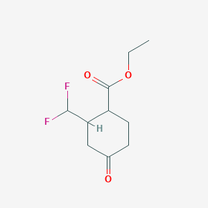 molecular formula C10H14F2O3 B2868442 Ethyl 2-(difluoromethyl)-4-oxocyclohexane-1-carboxylate CAS No. 2137842-38-5