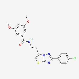molecular formula C21H19ClN4O3S B2868483 N-(2-(2-(4-chlorophenyl)thiazolo[3,2-b][1,2,4]triazol-6-yl)ethyl)-3,5-dimethoxybenzamide CAS No. 894047-94-0