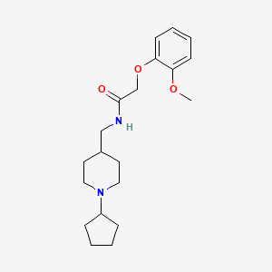 molecular formula C20H30N2O3 B2868492 N-[(1-cyclopentylpiperidin-4-yl)methyl]-2-(2-methoxyphenoxy)acetamide CAS No. 953932-65-5