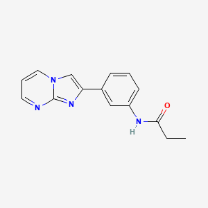 molecular formula C15H14N4O B2868509 N-(3-{IMIDAZO[1,2-A]PYRIMIDIN-2-YL}PHENYL)PROPANAMIDE CAS No. 847387-42-2