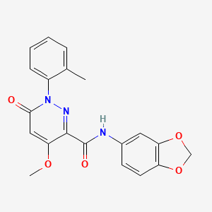 N-(1,3-benzodioxol-5-yl)-4-methoxy-1-(2-methylphenyl)-6-oxopyridazine-3-carboxamide