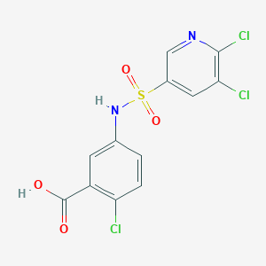 2-Chloro-5-(5,6-dichloropyridine-3-sulfonamido)benzoic acid